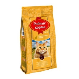 Родные корма сухой корм для взрослых кошек с курицей 409 гр