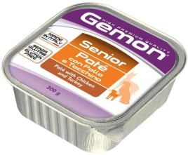Gemon dog для пожилых собак паштет с курицей и индейкой 300 г