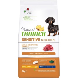 Trainer Natural Sensitive сухой корм для взрослых собак мелких пород без глютена c ягненком - 2 кг