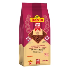 Babin Agi Plus сухой корм для собак крупных и гигантских пород с мясом утки - 15 кг