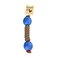 Игрушка Homepet Dental TPR для собак, два мяча на плетёнке для игры на воде