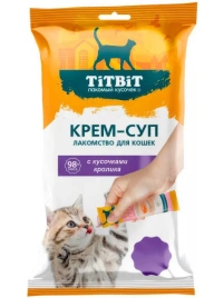 Лакомства Titbit Rabbit для кошек в виде крем-супа с кусочками и кроликом, 10 г