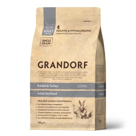 Сухой корм Grandorf Rabbit & Turkey Sterilised Кролик с индейкой для стерилизованных кошек, 400 г