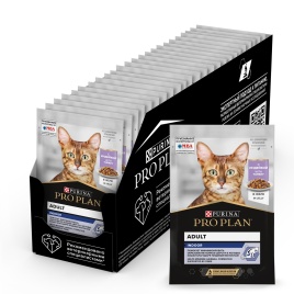 Влажный корм Purina Pro Plan Adult Housecat для взрослых кошек в помещении, с индейкой в желе, 85 г