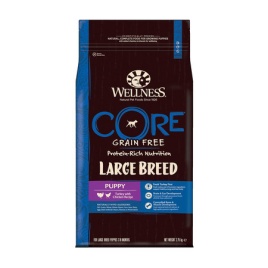 Беззерновой cухой корм Wellness Core Large Breed Puppy для щенков крупных пород с индейкой - 2,75 кг