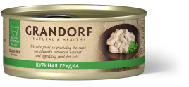 Влажный корм Grandorf Chicken для кошек, консервы, Куриная грудка в бульоне, 70 г