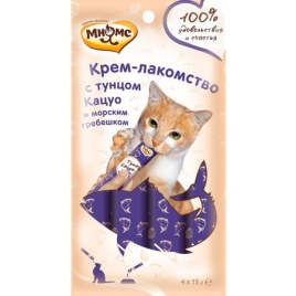 Крем-лакомство Мнямс для кошек с тунцом Кацуо - 60 г