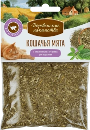 Кошачья мята «Деревенские лакомства» тимьян и пустырник для кошек, 15 г
