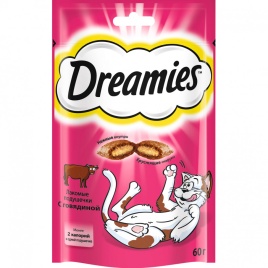 Dreamies лакомые подушечки для кошек с говядиной 140 г
