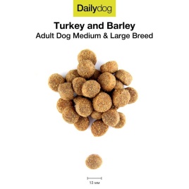 Сухой корм Dailydog Adult Medium and Large Breed turkey and barly для взрослых собак средних и крупных пород с индейкой и ячменем 12 кг