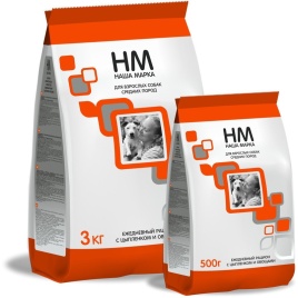 Наша Марка сухой корм для взрослых собак средних пород с цыплёнком и овощами 3 кг