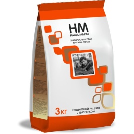 Наша Марка сухой корм для взрослых собак крупных пород с цыплёнком - 3 кг