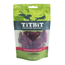 TiTBiT Говядина по-строгановски для собак, золотая коллекция - 80 г
