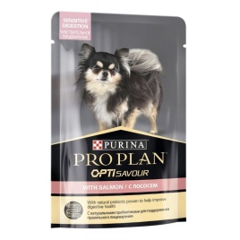 Влажный корм Purina Pro Plan Small & Mini Sensitive для взрослых собак мелких пород с чувствительным пищеварением c лососем в паучах - 100 г