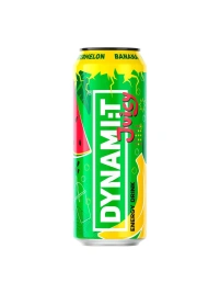Напиток безалк. газ. энерг. непаст. «ДИНАМИТ СО ВКУСОМ БАНАНА И АРБУЗА» ал.бан. 0,45л.