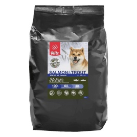Сухой беззерновой корм Blitz Adult для взрослых собак с лососем и форелью - 12 кг