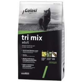 Golosi Cat Adult Tri Mix сухой корм для кошек с курицей, говядиной и рисом - 7,5 кг