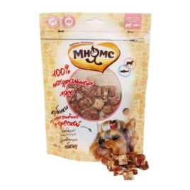 Мнямс лакомство Кубики из мяса ягненка с треской для собак - 100 г