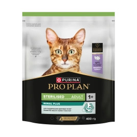 Сухой корм Purina Pro Plan Cat Adult Sterilised Opti-Renal для стерилизованных кошек, с индейкой, 400 г