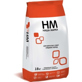 Наша Марка сухой корм для взрослых собак средних пород с цыплёнком и овощами 18 кг