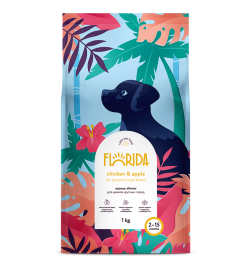 Florida cухой корм для щенков крупных пород с курицей и яблоком 3 кг