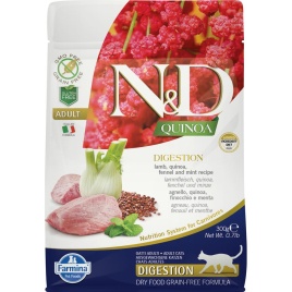 Farmina N&d Cat Grain Free Quinoa Digestion Lamb сухой корм для кошек с чувствительным пищеварением с ягненком - 300 г