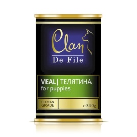 Clan De File влажный корм для щенков с телятиной в консервах - 340 г