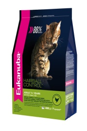 Eukanuba Cat Hairball сухой корм для кошек для вывода шерсти из желудка с домашней птицей - 400 гр