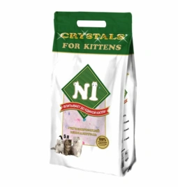 Наполнитель №1 Crystals for Kittens для котят, силикагелевый, для кошачьих туалетов, 5 л