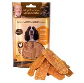 ДЕРЕВЕНСКИЕ ЛАКОМСТВА 100 % Мяса Куриные ломтики сушеные для собак 90 гр