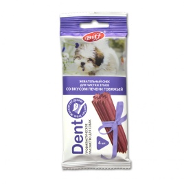Жев снек Titbit Dent со вкусом печени говяжьей для мелких собак