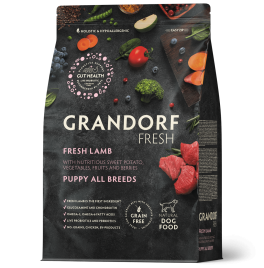 Сухой корм Grandorf Fresh ягненок с бататом для щенков, беременных и кормящих собак, 1 кг