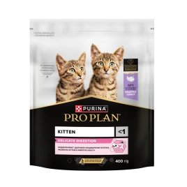 Сухой корм Purina Pro Plan Delicate Kitten Opti-Digest для котят, с индейкой, 400 г