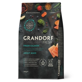 Сухой корм Grandorf Fresh Dog для взрослых собак крупных пород лосось с бататом 10 кг