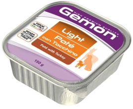Gemon dog light для собак облегченный паштет с индейкой 150 гр