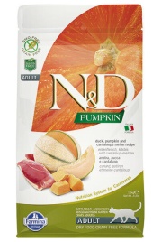Farmina N&D Cat Pumpkin беззерновой сухой корм для кошек c уткой, дыней и тыквой - 300 г