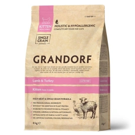 Сухой корм Grandorf Lamb & Turkey Kitten Ягненок с индейкой для котят, 8 кг