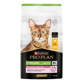 Сухой корм Purina Pro Plan Cat Sterilised Chicken Opti-Digest для стерилизованных кошек, с курицей, 10 кг
