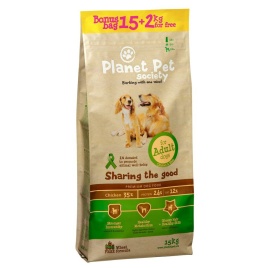 Planet Pet Chicken & Rice For Adult Dogs сухой корм для взрослых собак с курицей и рисом - Бонус мешок 15 + 2 кг