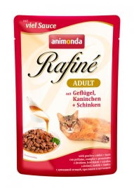Animonda Паучи Rafine Soupe Adult с домашней птицей, кроликом и ветчиной для взрослых кошек 100 г