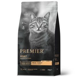 Сухой корм Premier Cat Turkey ADULT для взрослых кошек свежая индейка индейка 2 кг