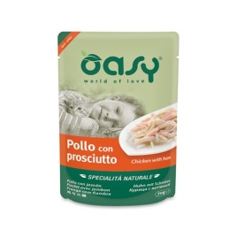 Oasy Wet cat Specialita Naturali Chicken Ham дополнительное питание для кошек с курицей и ветчиной в паучах - 70 г (1 шт)