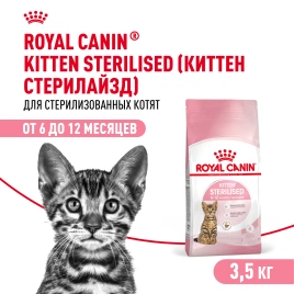 Сухой Корм Royal Canin KITTEN STERILISED (КИТТЕН СТЕРИЛАЙЗД)Питание для стерилизованных котят с момента операции до 12 месяцев, 3.5 кг