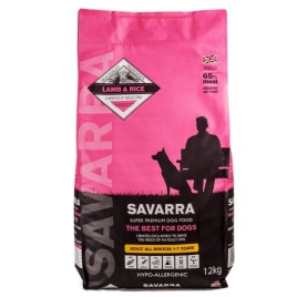 Savarra Adult Dog Lamb Сухой корм для взрослых собак с ягненком и рисом - 12 кг