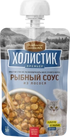 Влажный корм «Деревенские лакомства» рыбный соус из лосося для кошек, 90 г