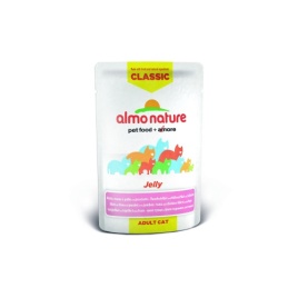 Almo Nature Classic Adult Cat Nature Jelly Tuna, Chicken & Ham паучи с тунцом, курицей и ветчиной в желе для взрослых кошек - 55 г