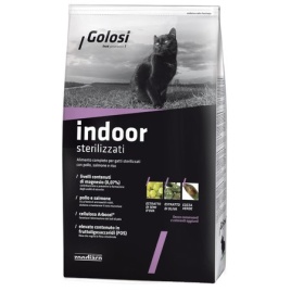 Golosi Cat Adult Indoor Sterilised сухой корм для стерилизованных кошек с курицей и лососем - 7,5 кг