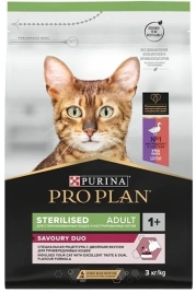Сухой корм PRO PLAN Duck &amp; Liver для взрослых стерилизованных кошек и кастрированных котов, с высоким содержанием утки и печенью, 3 кг