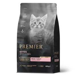 Сухой корм Premier Cat Turkey KITTEN для котят свежее мясо индейка 400 г