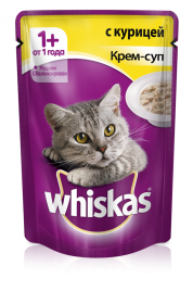 Whiskas крем-суп с курицей 1+ 85 г